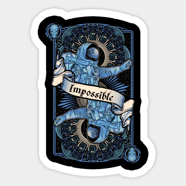 Impossible Astronaut Sticker by Buzatron